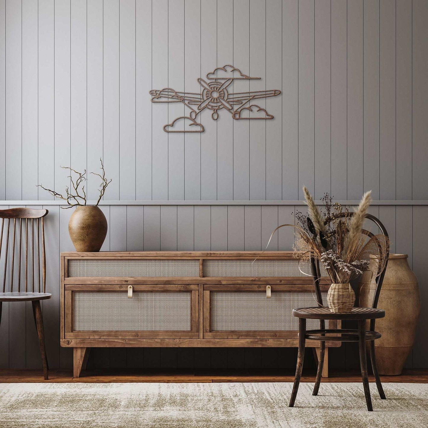 Aviation metal wall art