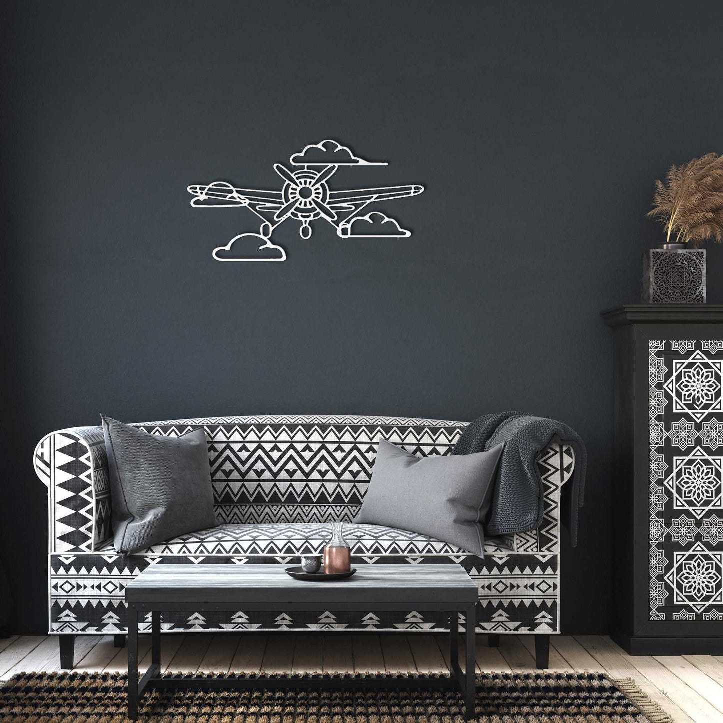 Aviation metal wall art