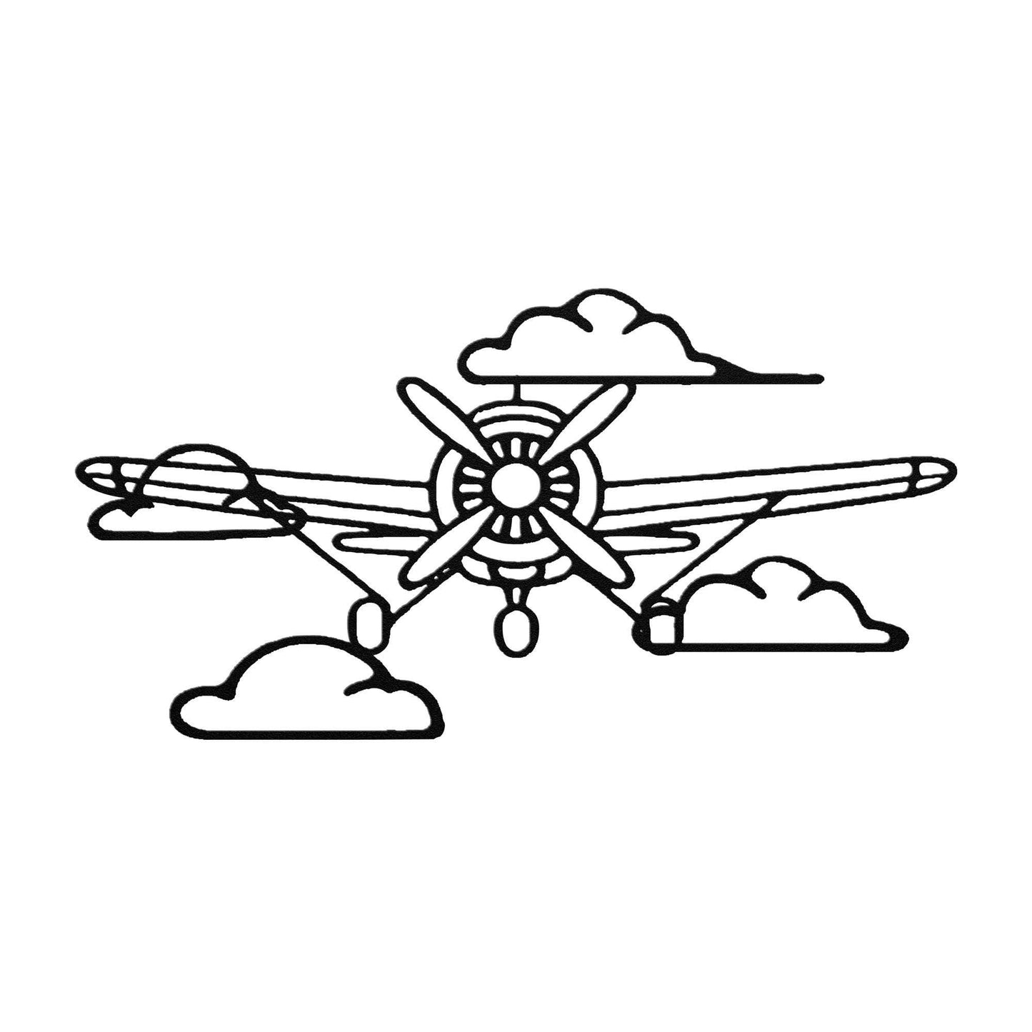 Aviation metal wall art