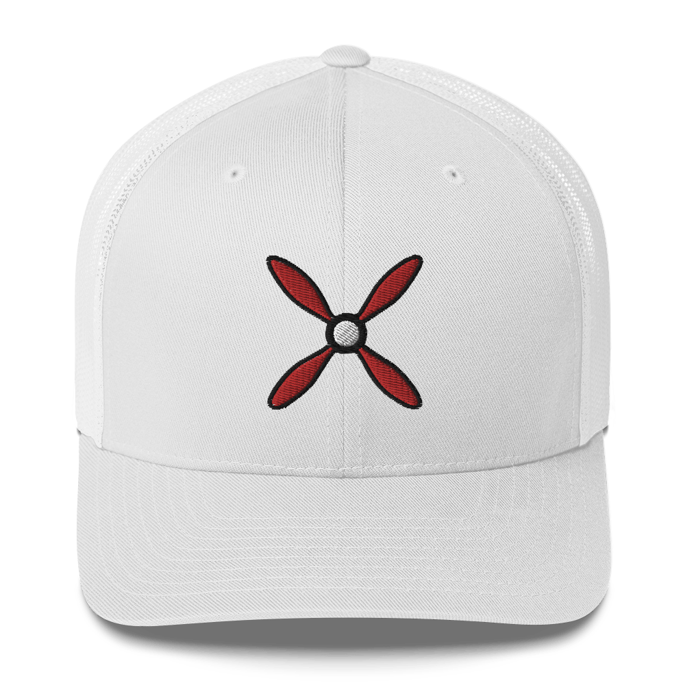 Aviation hat Prop and Piston #2 Five Trucker Cap Embroidered