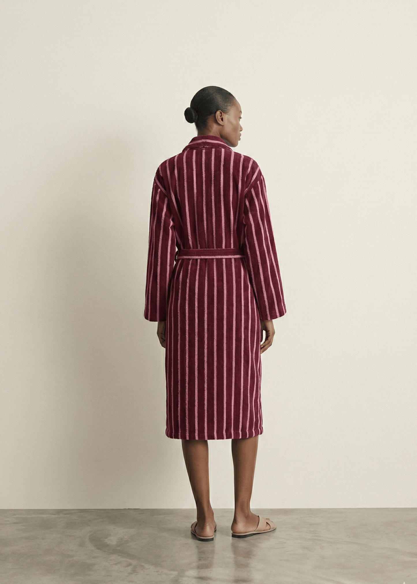 Quiet Evening Striped Robe Set / Green