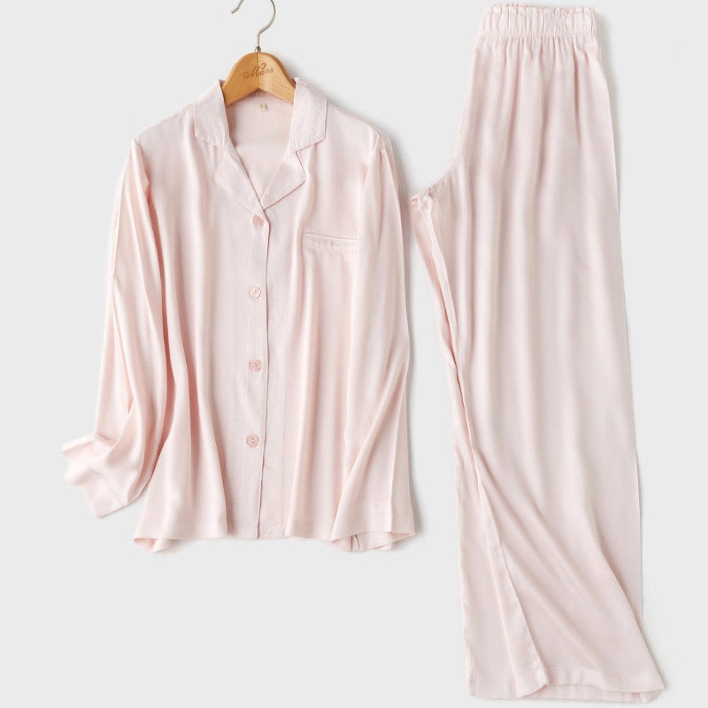 Silky Classic Morandi Silky Pajama Set / Green
