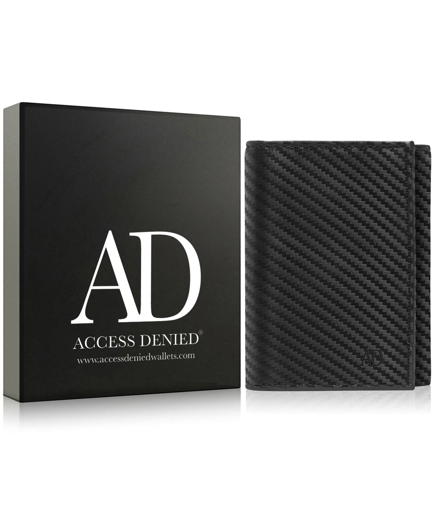 Genuine Leather Slim Trifold Wallet – ID Window, RFID Blocking