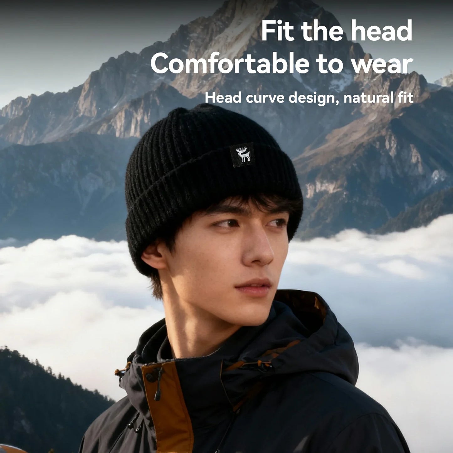 Slouchy Knit Beanie for Men Women Warm Knitted Winter Hat