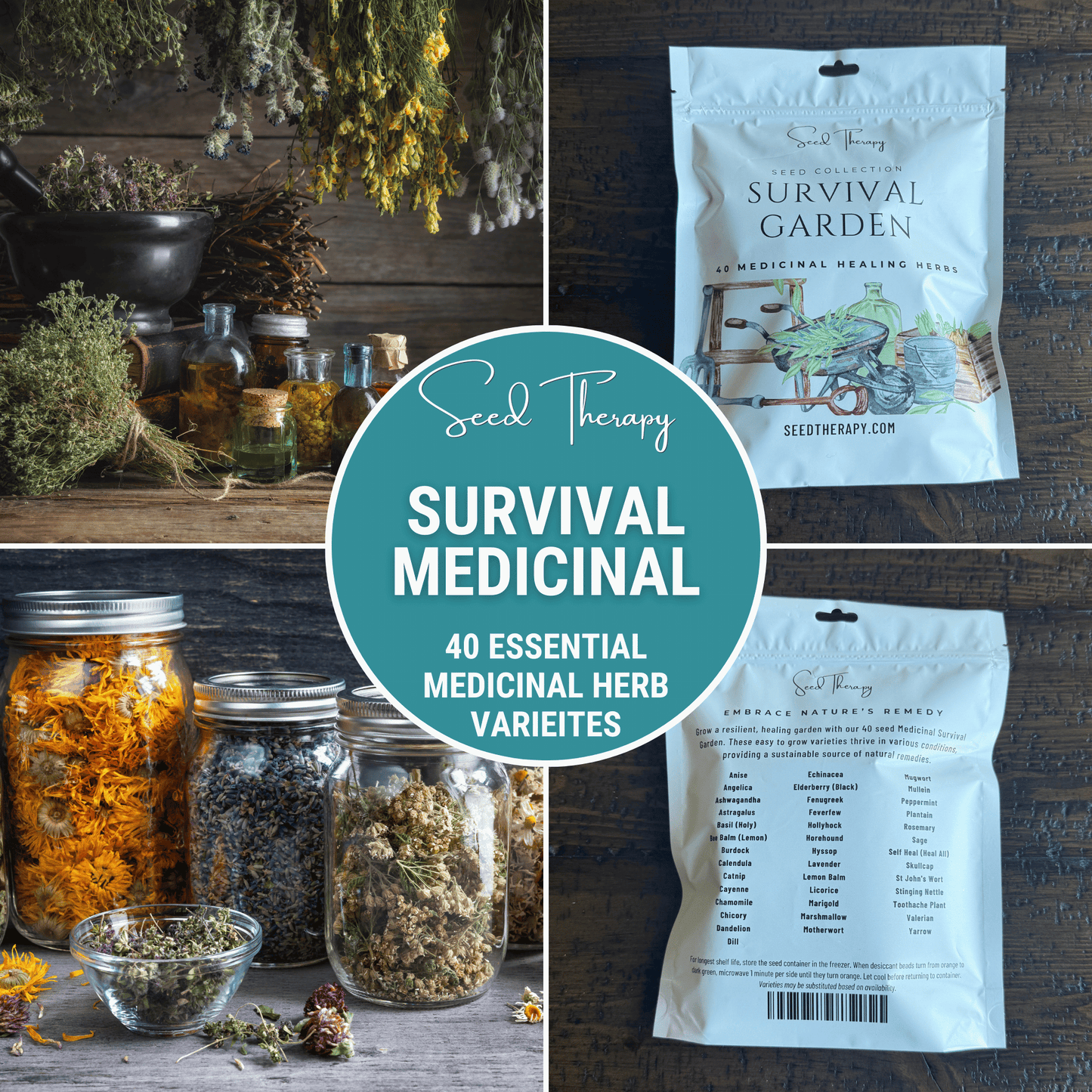 Survival Garden Combo ā 40 Vegetable & 40 Medicinal Herb Varieties