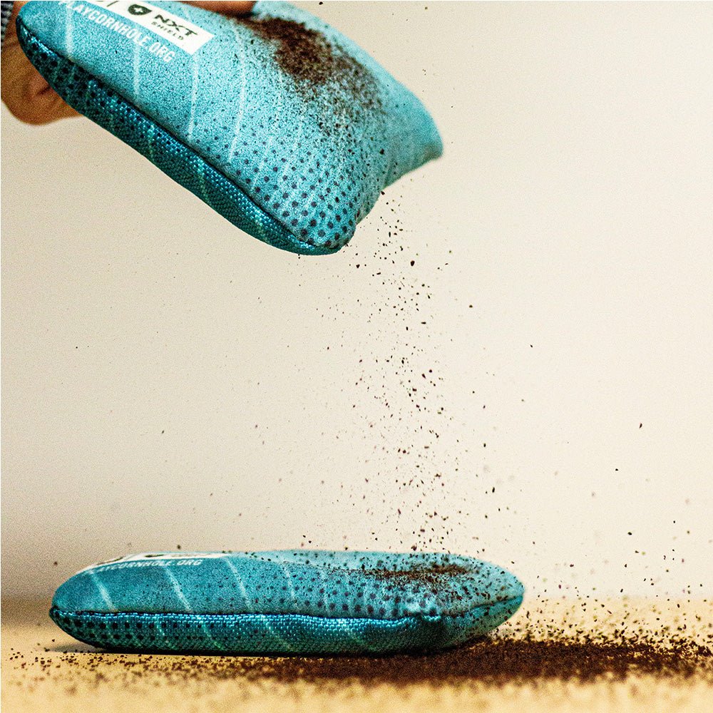 Teal NXT Shield Cornhole Bags