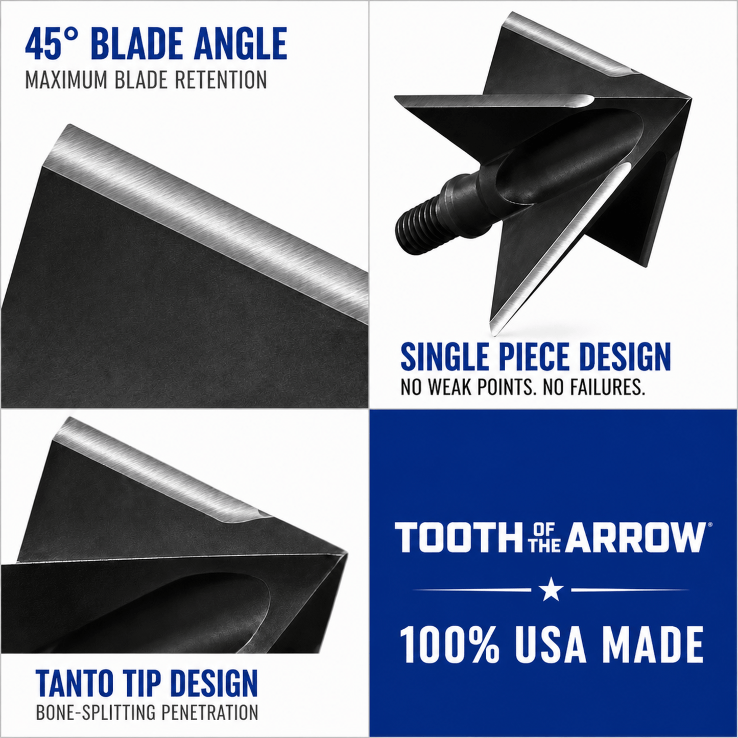TOTA | 125 grain XL broadhead | 1-3/16-inch solid | fixed blade