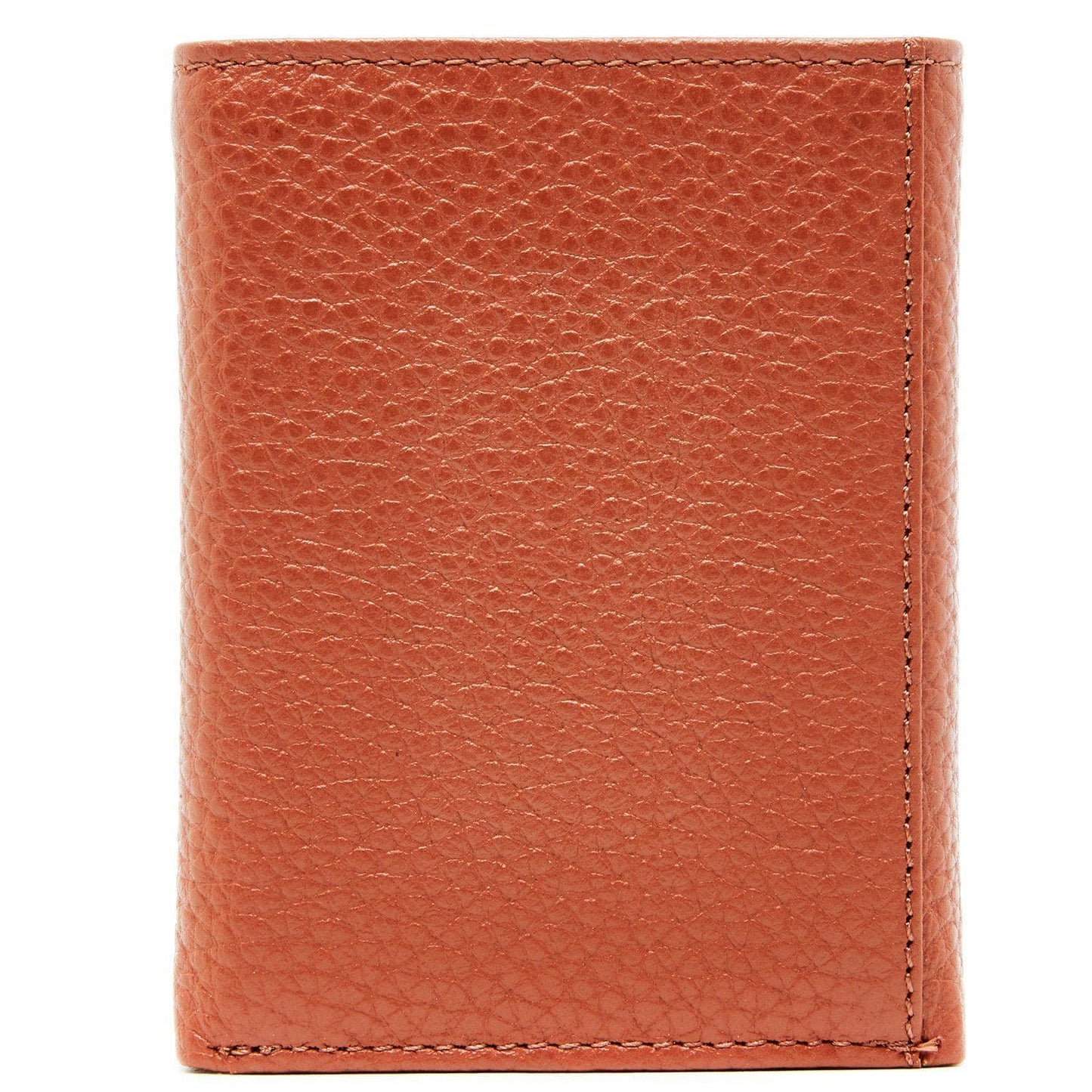 Genuine Leather Trifold Wallet – Flip-Up Dual ID Windows, RFID Blocking
