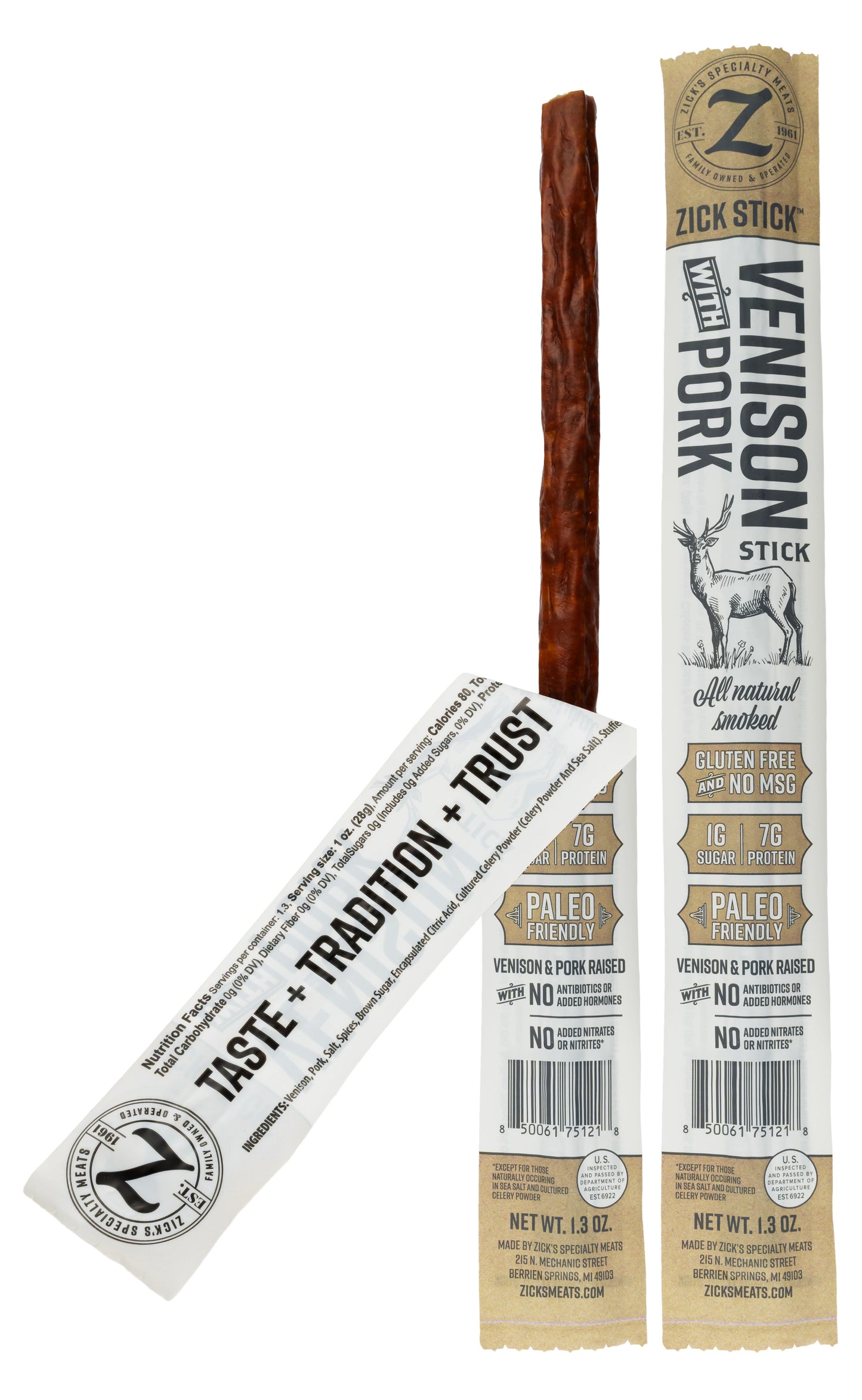 Venison with Pork Jerky Stick — Original