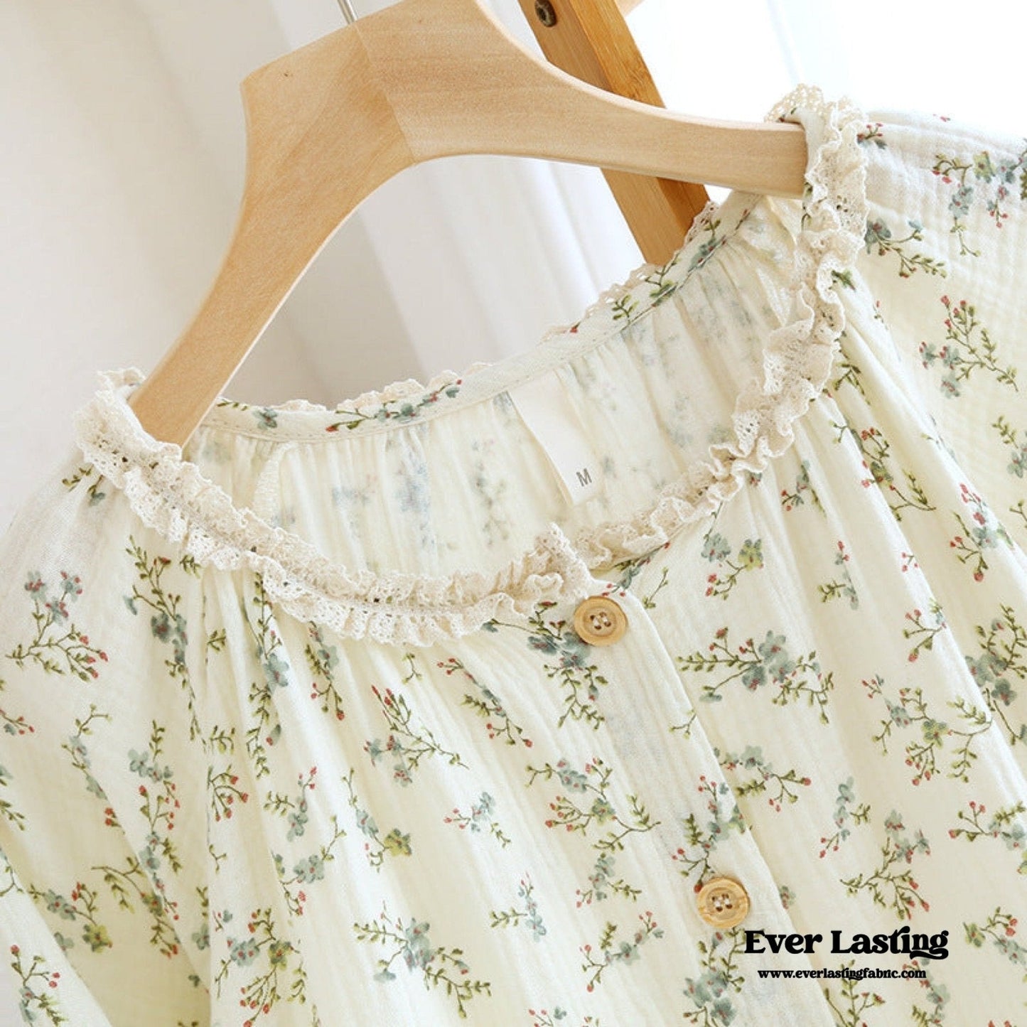 Vintage Floral Tank Cardigan and Long Pants Pajama Set / Yellow