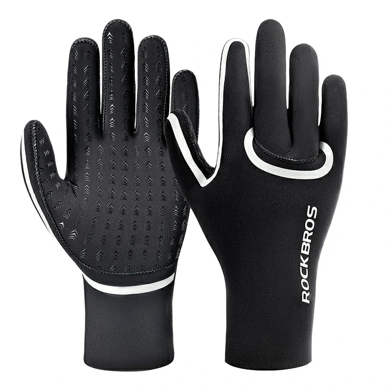 Winter Riding Gloves Water Repellent Full-Palm Silicone