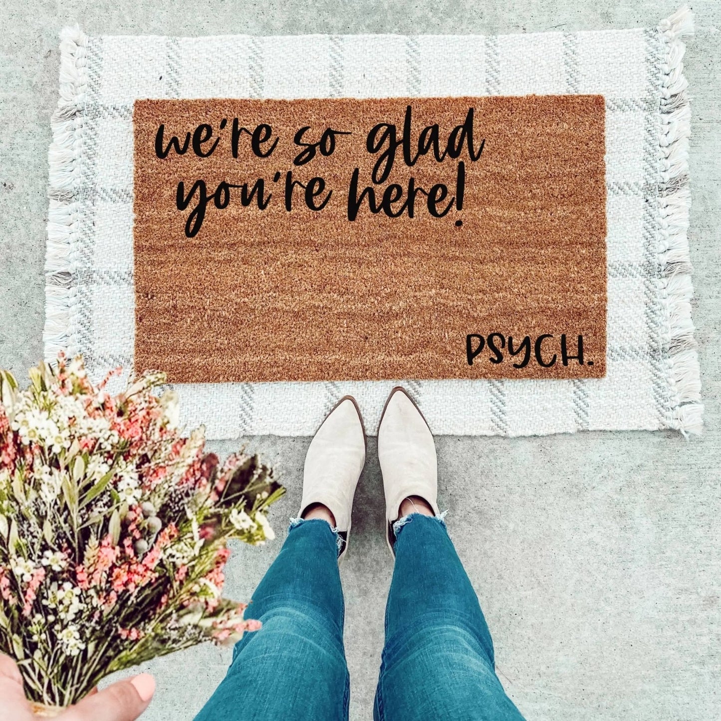 Were So Glad Your Here Doormat
