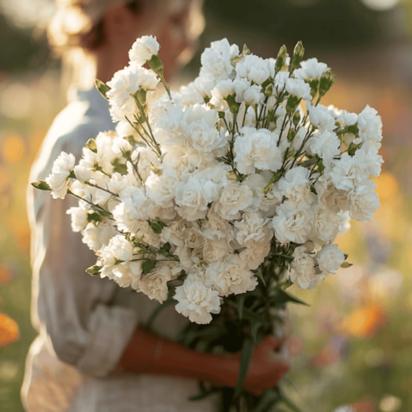White Grenadin Carnation ā 25 Seeds