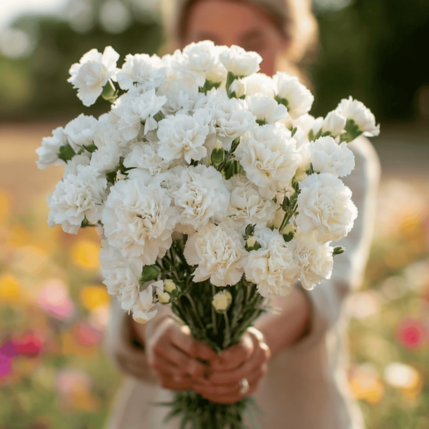 White Grenadin Carnation ā 25 Seeds
