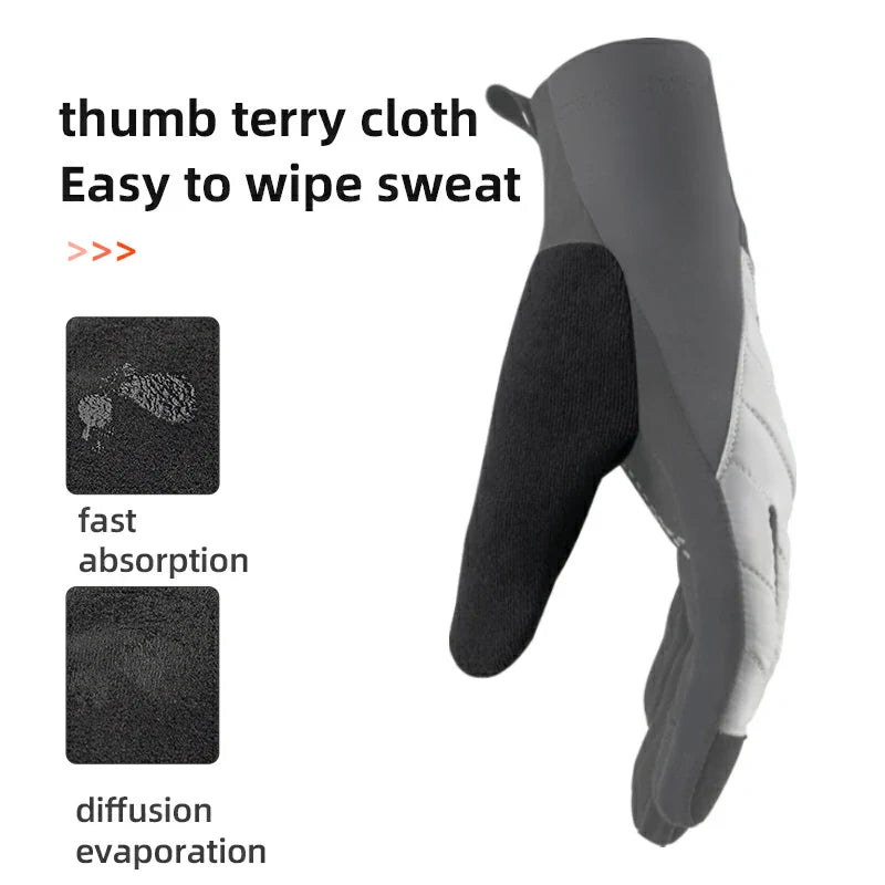 Winter Long-Finger Gloves Windproof Velvet