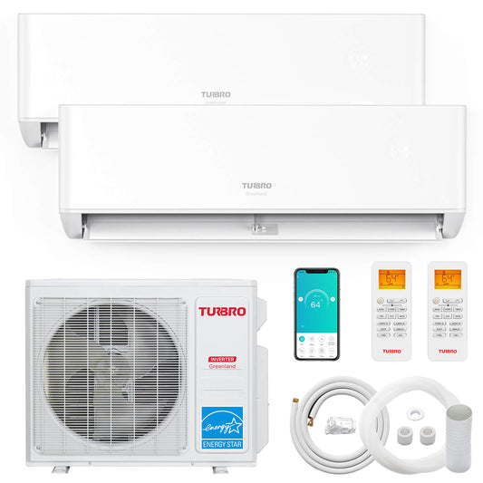 Greenland 18,000 BTU Dual Zone (2) Mini Split AC (R454B)