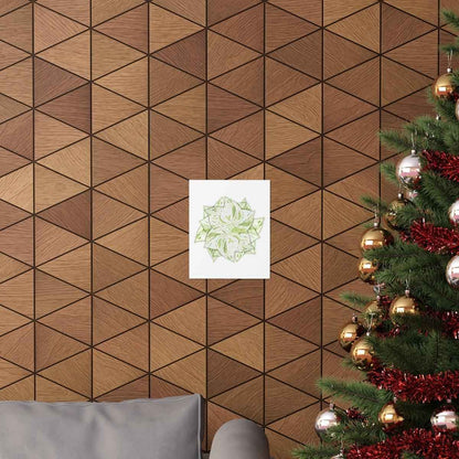 Snow Queen Pothos Botanical Print – Unframed Wall Art
