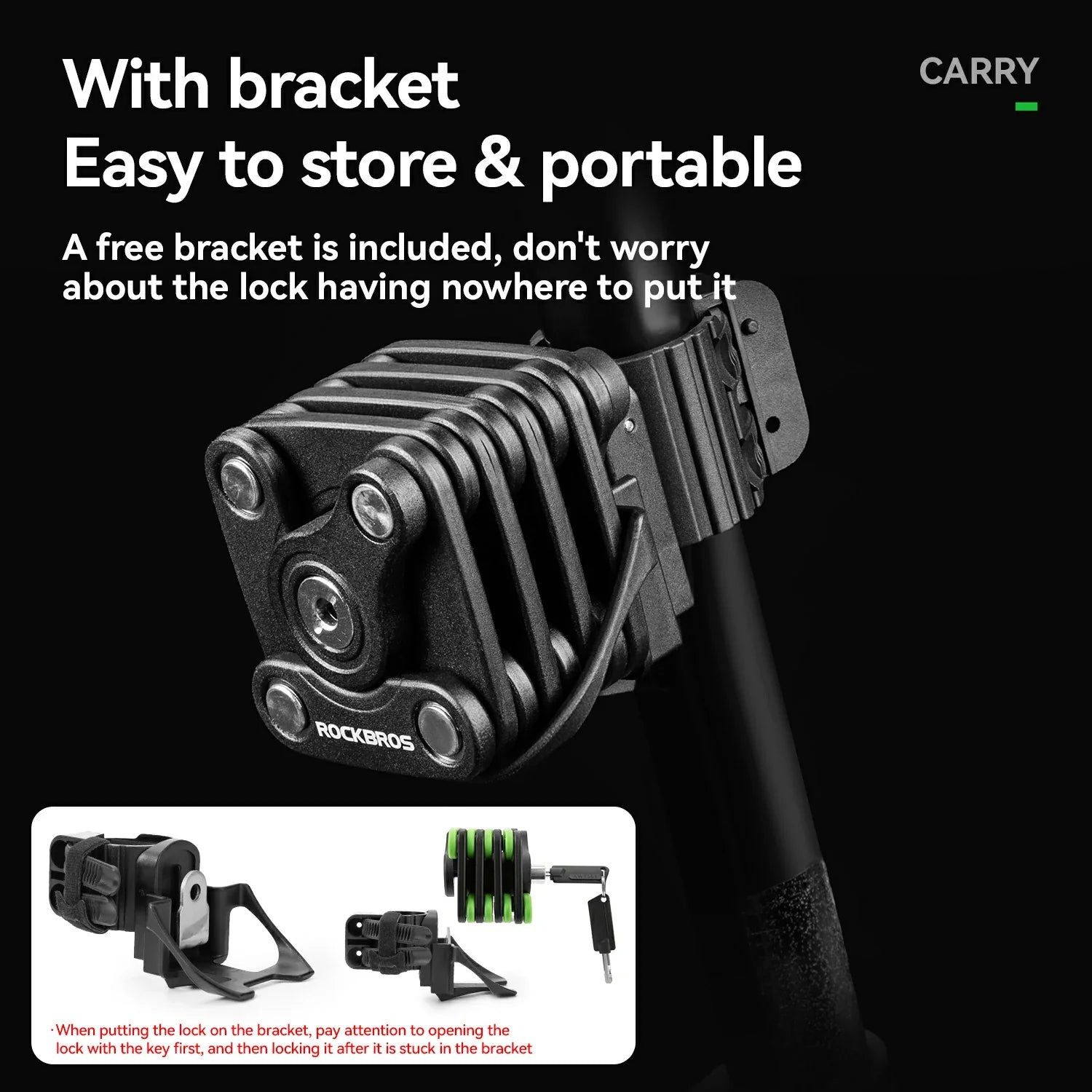 ROCKBROS HamburgerFold Anti-Theft Bike Lock