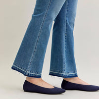 Judy Blue Full Size Mid Rise Slim Bootcut Tummy Control Release Hem Jeans Plus Size