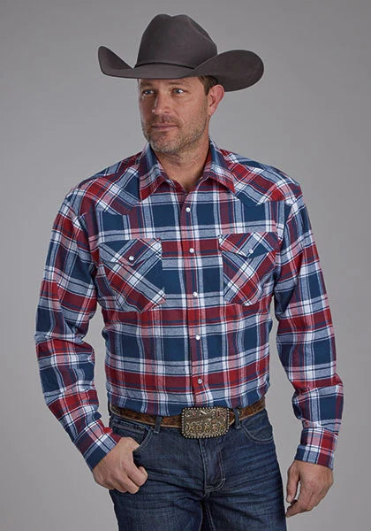Roper 2205 Flannel (Red) - Men's Western Shirt