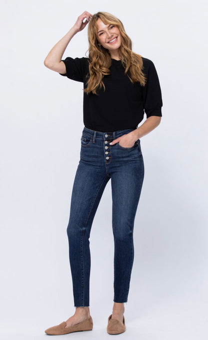 Judy Blue Button Fly Skinny Jeans