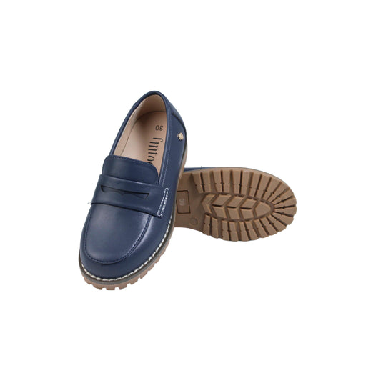 Navy Leather