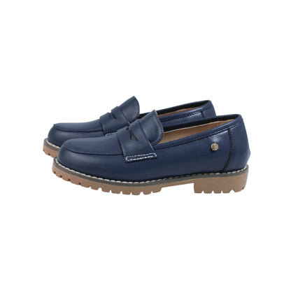 Navy Leather