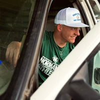 Cotton Top Flat Bill White