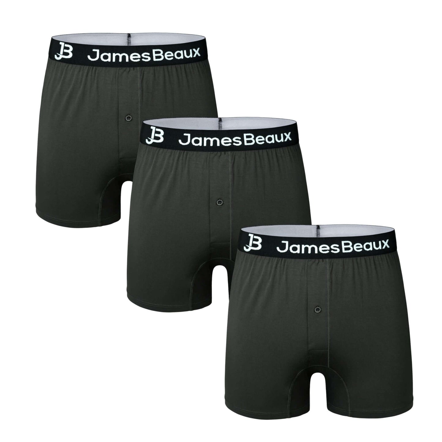 Men's Bamboo Anti-Chafing & Breathable Boxer Shorts (3-Pack) | Black