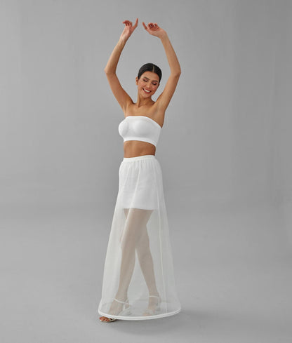 A-line Wedding Dress Underskirt, White Petticoat, One Hoop Skirt
