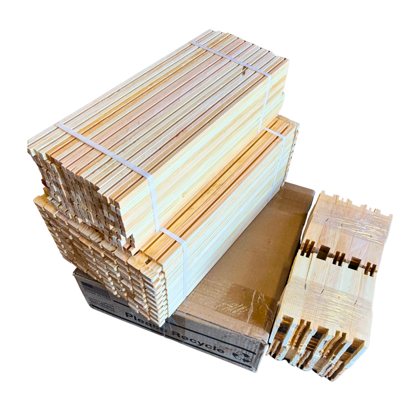 Medium 6 1/4-Inch Frame, Grooved Top / Grooved Bottom With Double Wax Foundation