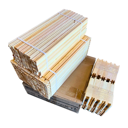 Medium 6 1/4-Inch Frame, Grooved Top / Grooved Bottom With Double Wax Foundation