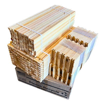Medium 6 1/4-Inch Frame, Grooved Top / Grooved Bottom With Double Wax Foundation