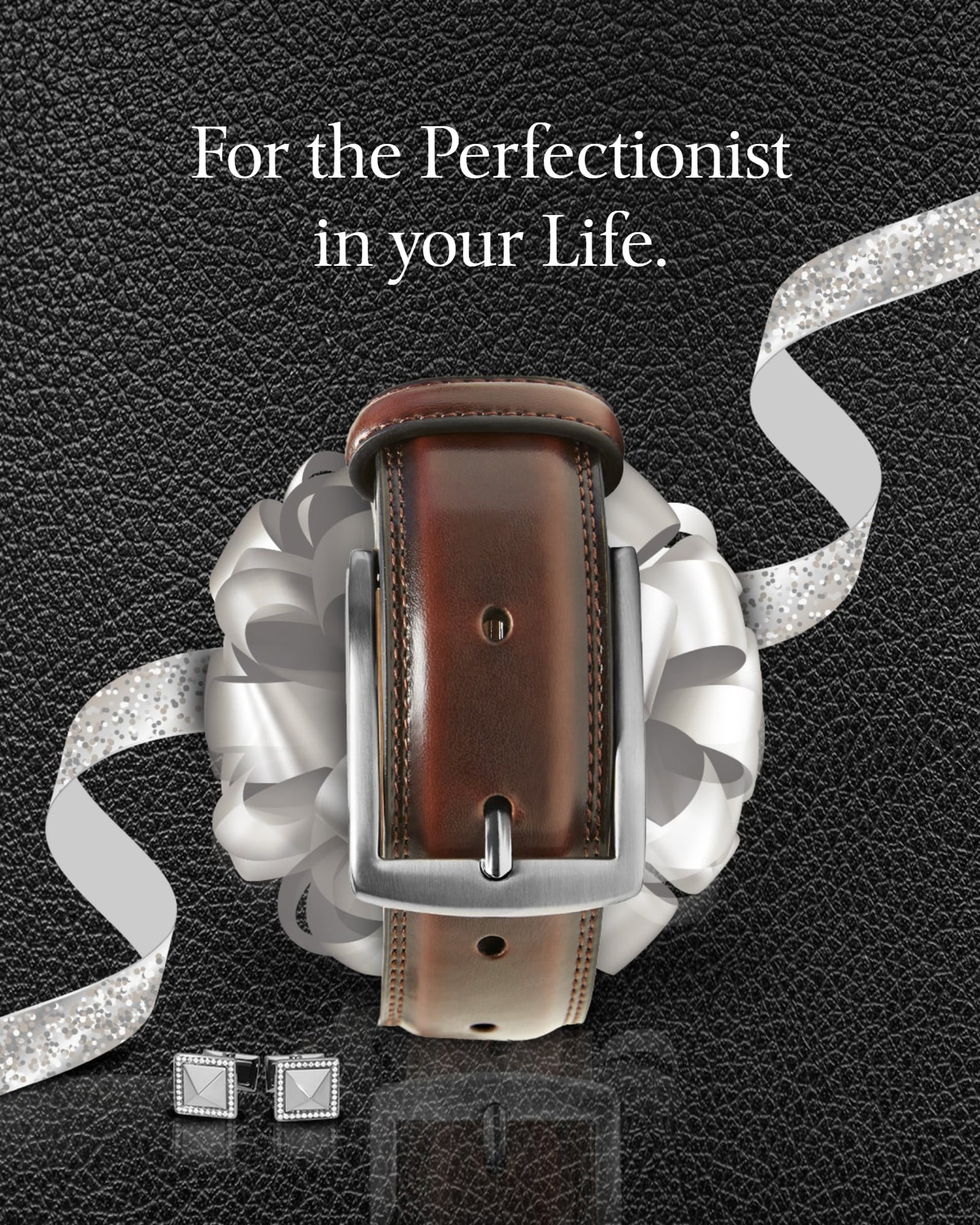Genuine Leather Belt for Men – Zinc Alloy Buckle, 1.25" Strap