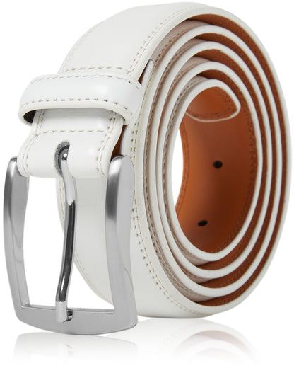 Genuine Leather Belt for Men – Zinc Alloy Buckle, 1.25" Strap