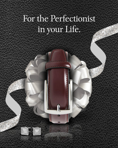Genuine Leather Belt for Men – Zinc Alloy Buckle, 1.25" Strap