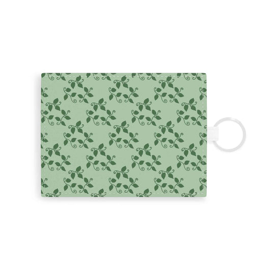 Pothos Pattern Card Holder – Vegan Leather Slim Wallet
