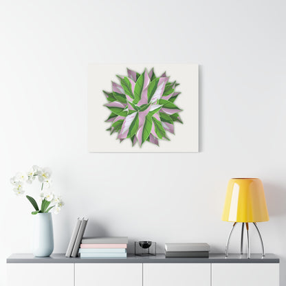Syngonium Tricolor Pattern Canvas Print – Botanical Wall Art
