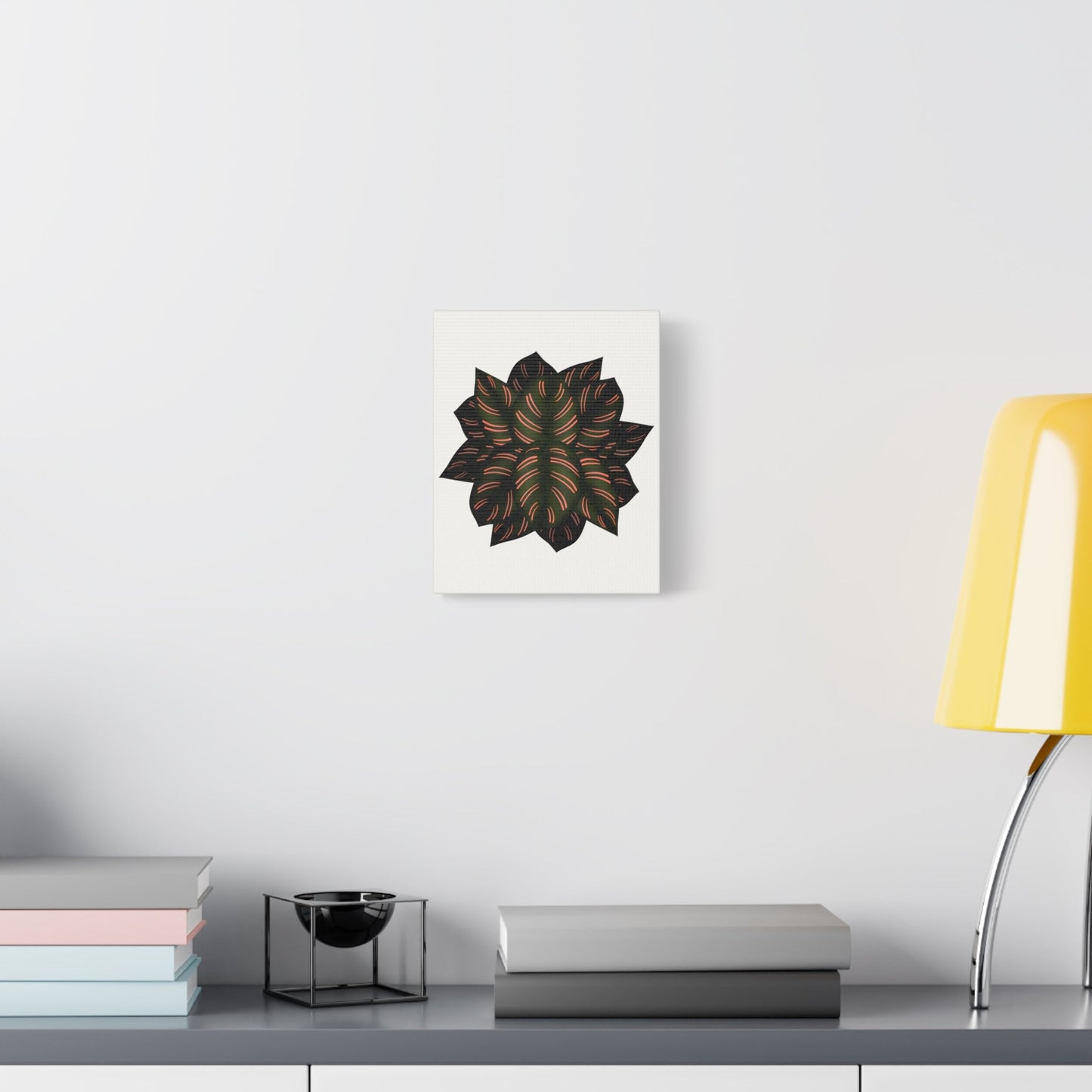 Calathea Pinstripe Canvas Print – Botanical Wall Art