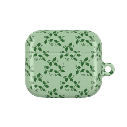 Pothos Pattern Earbud Case – Slim Protective Cover With Carabiner