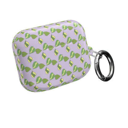 Hoya Kerrii Pattern Earbud Case – Slim Protective Cover With Carabiner