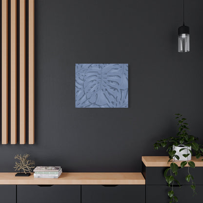 Blue Monstera Canvas Print – Botanical Wall Art
