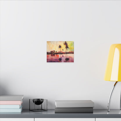 Vibrant Canvas Wall Art, Tropical Landscape Print, Home Decor, Gift for Nature Lovers, Relaxing Art Piece, Beach House Decor