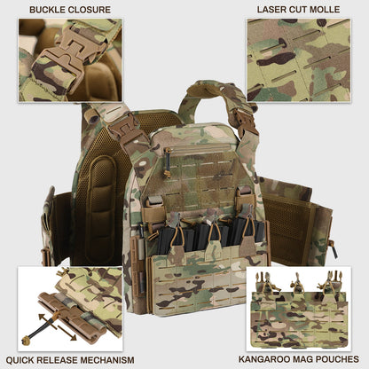 Votagoo 1000D Nylon Military Vest Quick Release Y014 Tactical Vest