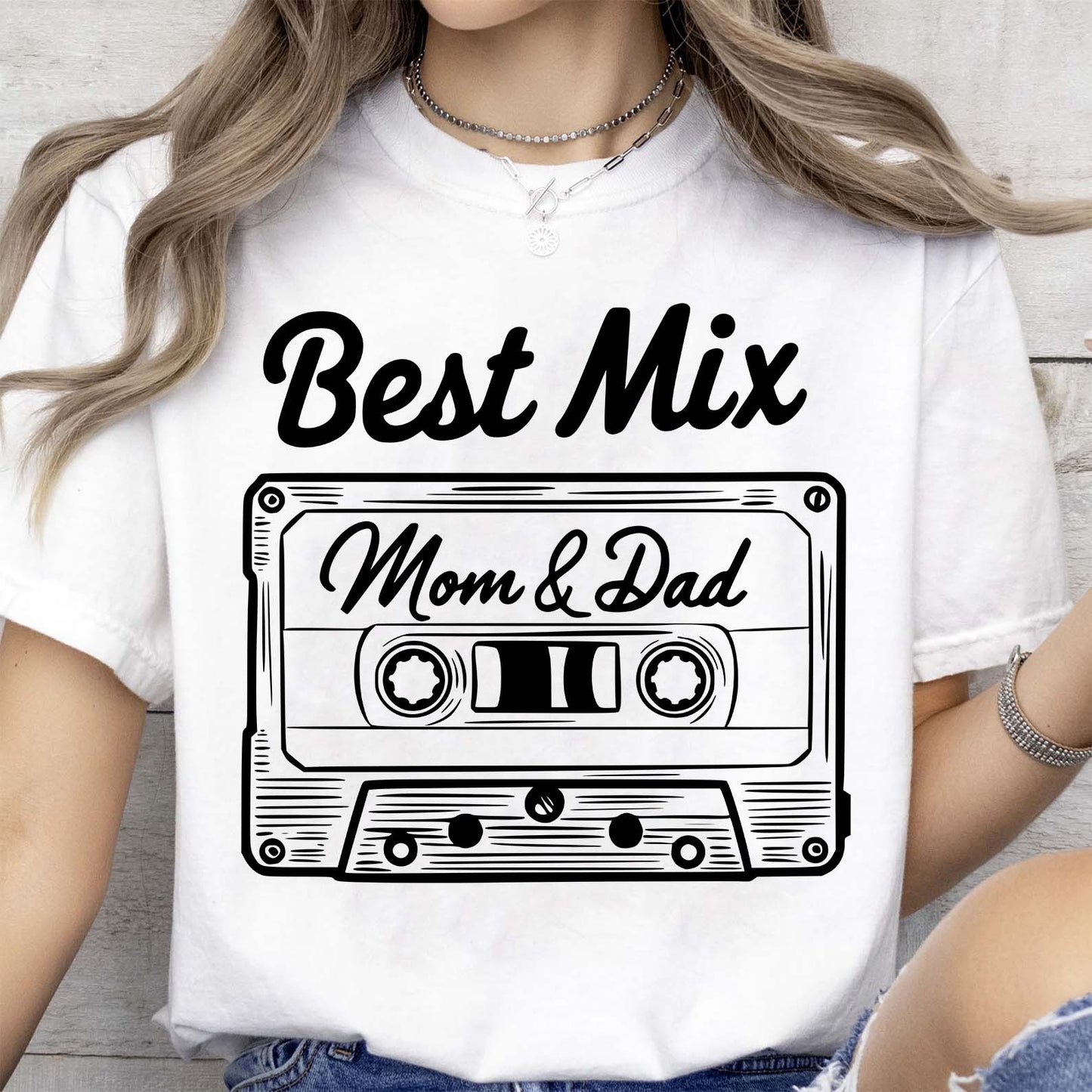 Best Mix of Mom and Dad – Funny Family T-Shirt | Funny Shirt for Parents, Family Matching Outfit |  Mother's Day, Father's Day Gift 682271