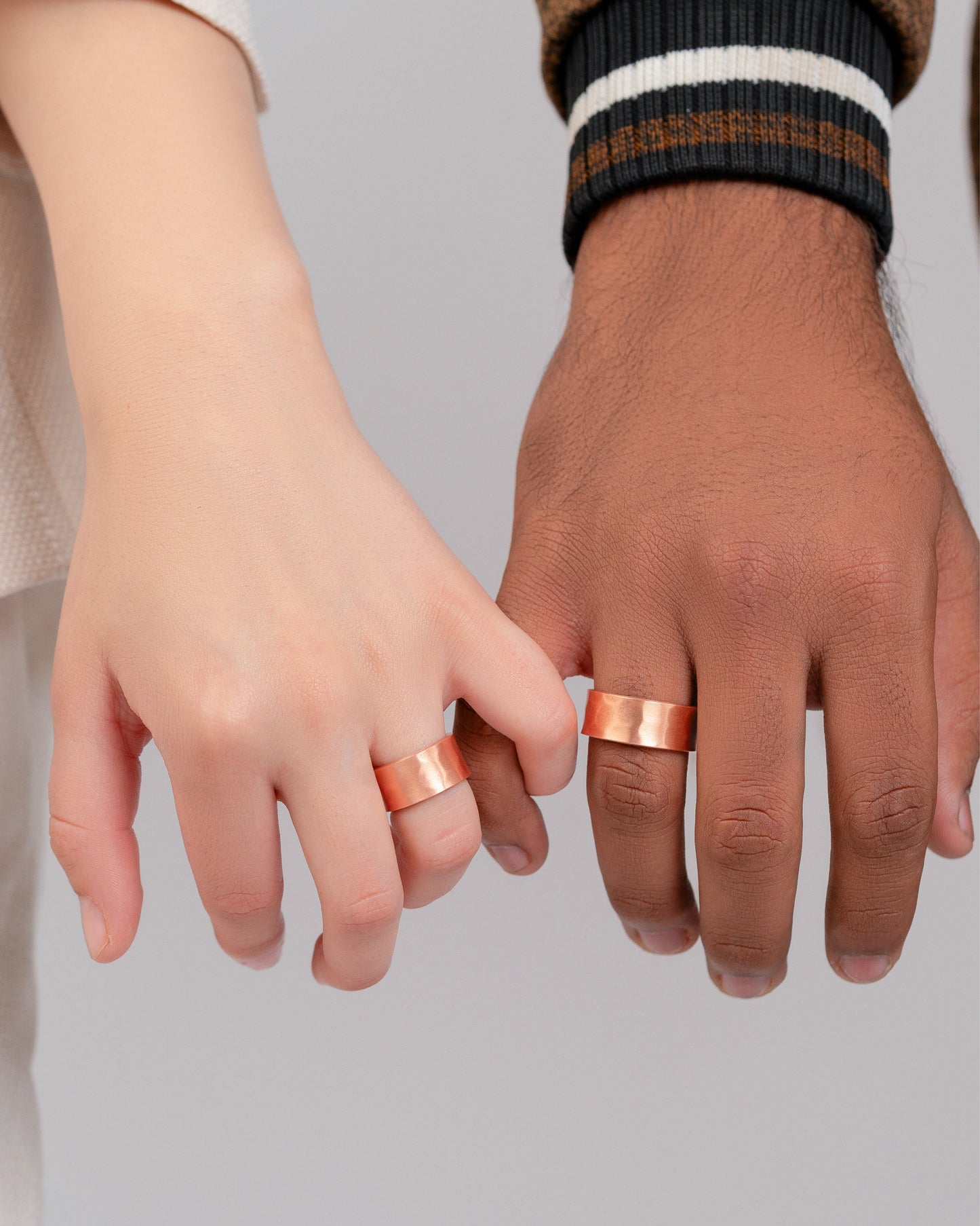 Pure Copper Rings – Hammered (10mm)