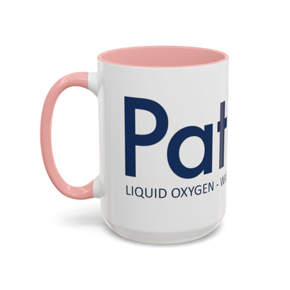 Patriox Accent Coffee Mug — American Flag Drop Logo, 'Water for Health Freedom'
