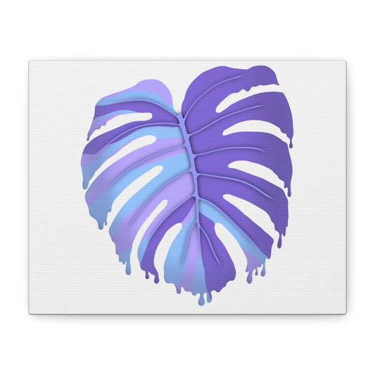 Purple Monstera Canvas Print – Botanical Wall Art