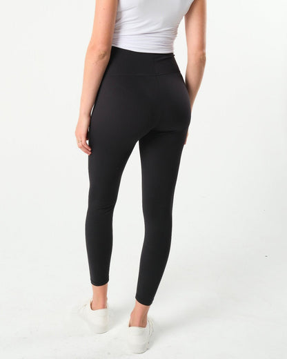 Black Maternity Eco Leggings w/ Concealed Pocket
