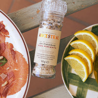 Natural Spring Salt Crystals & Organic Pepper - Glass Mill